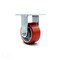 Service Caster 4 Inch Red Poly on Cast Iron Wheel Rigid Caster with Roller Bearing SCC SCC-30R420-PUR-RS - alternate 1